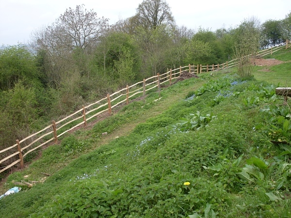 1 Cleft Chestnut mortised post and rail fencing Rustic cleft Chestnut mortised post and rail fencing