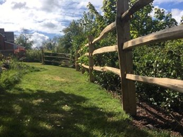 011 Cleft Chestnut mortise framed Post and rail fencing Cleft Chestnut mortise framed Post and rail fencing