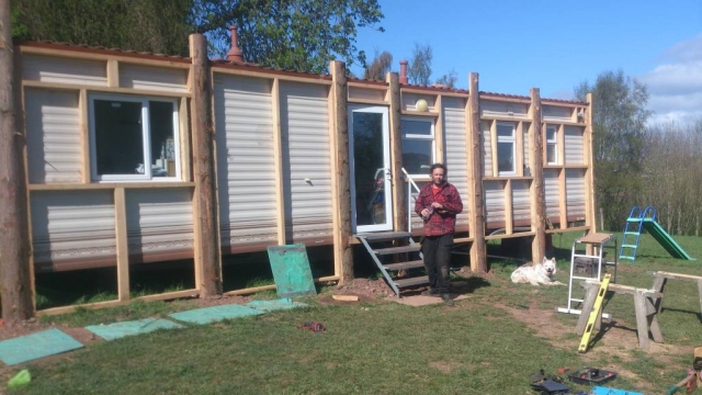 Turning a static into a log cabin...... Turning a static into a log cabin......