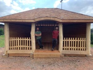 Bryce and Justin have just installed this lovely shelter