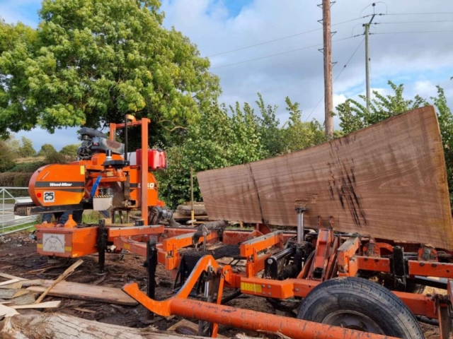 Sawmilling at the yard Sawmilling at the yard