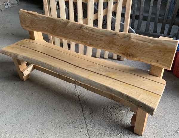 Sawn Sweet Chestnut bench Sawn Sweet Chestnut bench