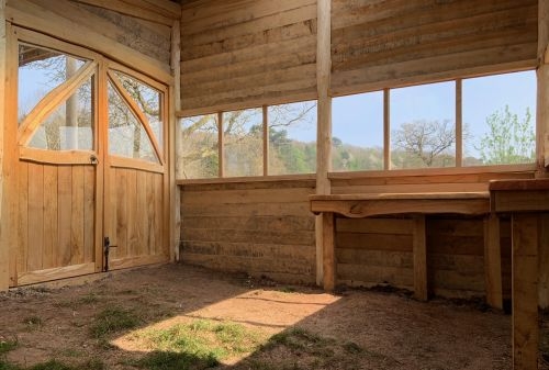 Interior of an outdoor classroom