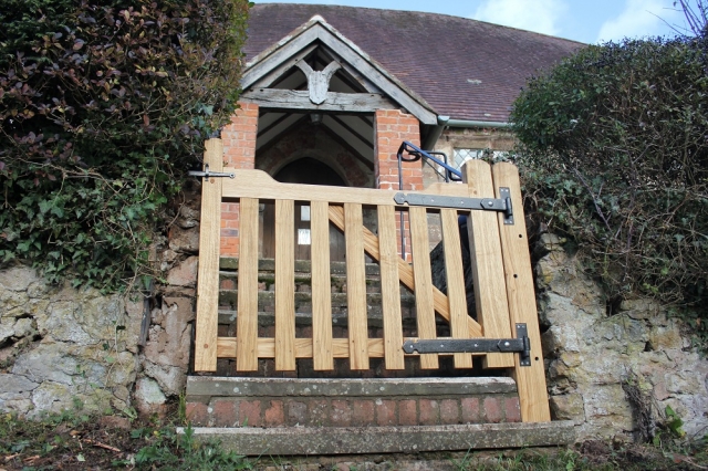 Church Gate using refurbished hinges Its all in the detail!