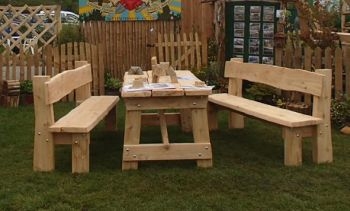 Chestnut Bench set Chestnut Bench set