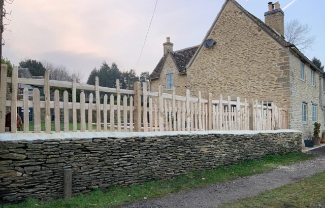 bespoke picket fencing above a wall