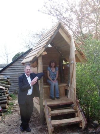 Compost toilet in Larch Compost toilet