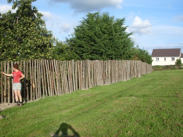 Bespoke 'bark on' cleft Chestnut fence Bespoke cleft Chestnut fence